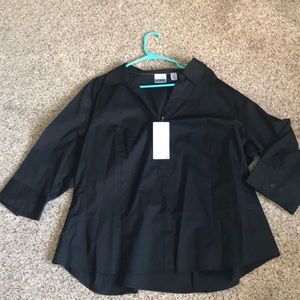 Riders by Lee size 3X woman’s dress shirt black